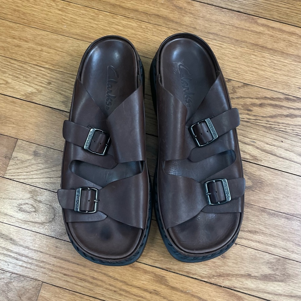 Clark’s Men’s Birkenstock Style Leather Sandals Size 11D
